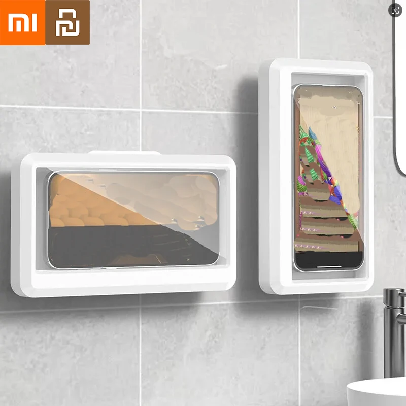 Xiaomi Youpin Phone Holder Bathroom Waterproof Home Wall Phone Case Self-adhesive Touch Screen Bracket Shower Sealing Storage