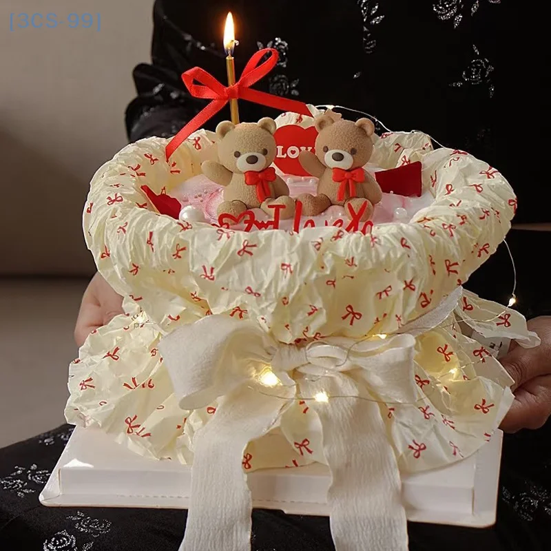 20 piezas de papel de Sydney con lazo, papel amasado a mano, ramo de papel de algodón, papel para envolver flores, papel para envolver flores, regalo para hornear pasteles