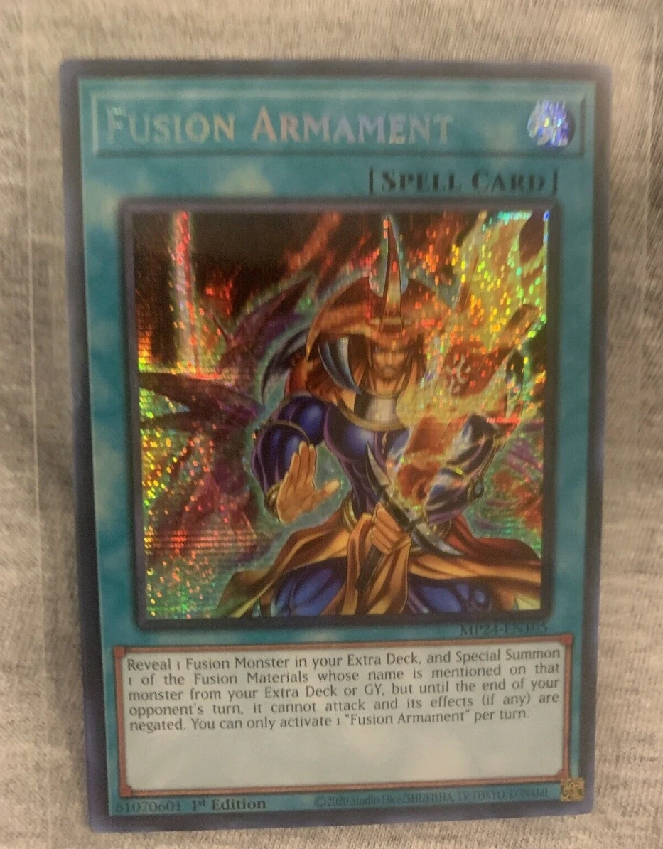 

Yugioh KONAMI Duel Monsters TCG MP24-EN105 Fusion Armament Secret Rare English 1st Edition Collection Mint Card