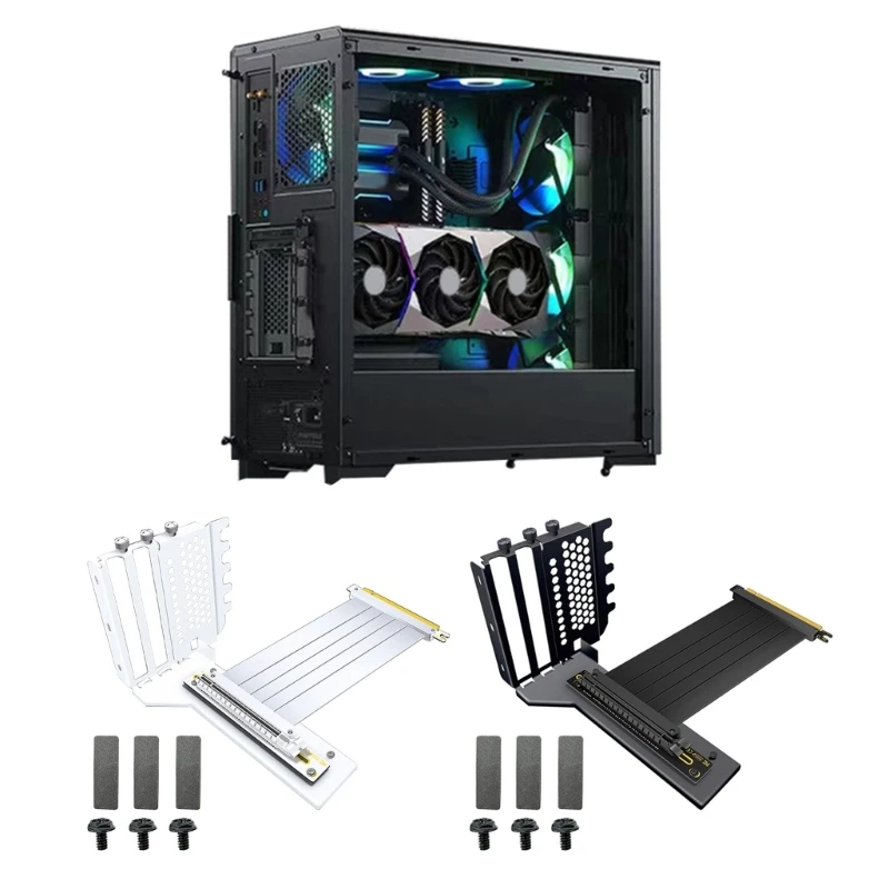 

PCIE x16 Universal Vertical GPU Holder Riser ATX Matx Case VGA Graphics Card Steering Bracket Support