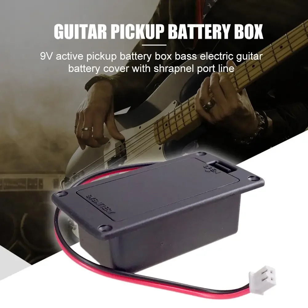 9V Pickup Battery Holder Case Box Compartment Cover Acoustic Guitar Replacement