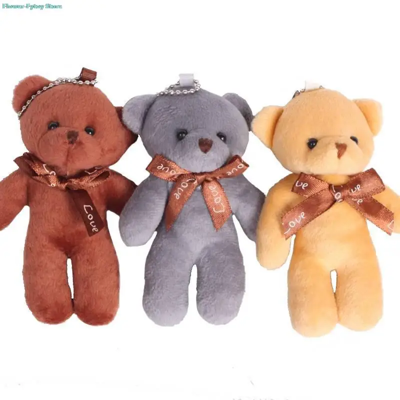 12Pcs/Lot Soft Stuffed Bear Plush Toys Mini Teddy Bear Dolls Toy Small Gifts Bag Pendant Teddy Dolls