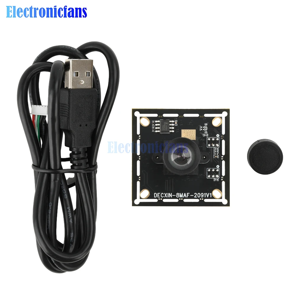IMX179 Camera Module 8M Fixed Focus HD Industrial Camera without Driver with USB Adaptor 78 Degree 100 Degree