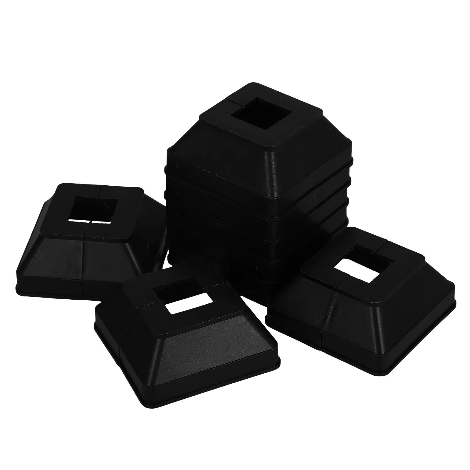 

8Pcs 20x20 Plastic Post Foot Cover Railing Base Cover Skirt Trim Decorative Cap for Fence Stair Posts Fence Post Cap