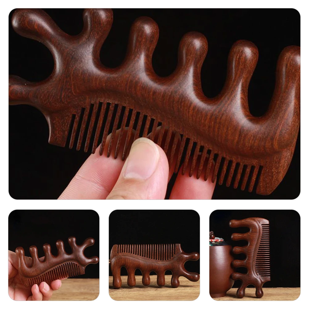 

Расческа из сандалового дерева, массаж кожи головы, деревянный распутыватель, удобная ручка, длительное использование, тонкая текстура, практичный подарок, соскабливающая массажная расческа