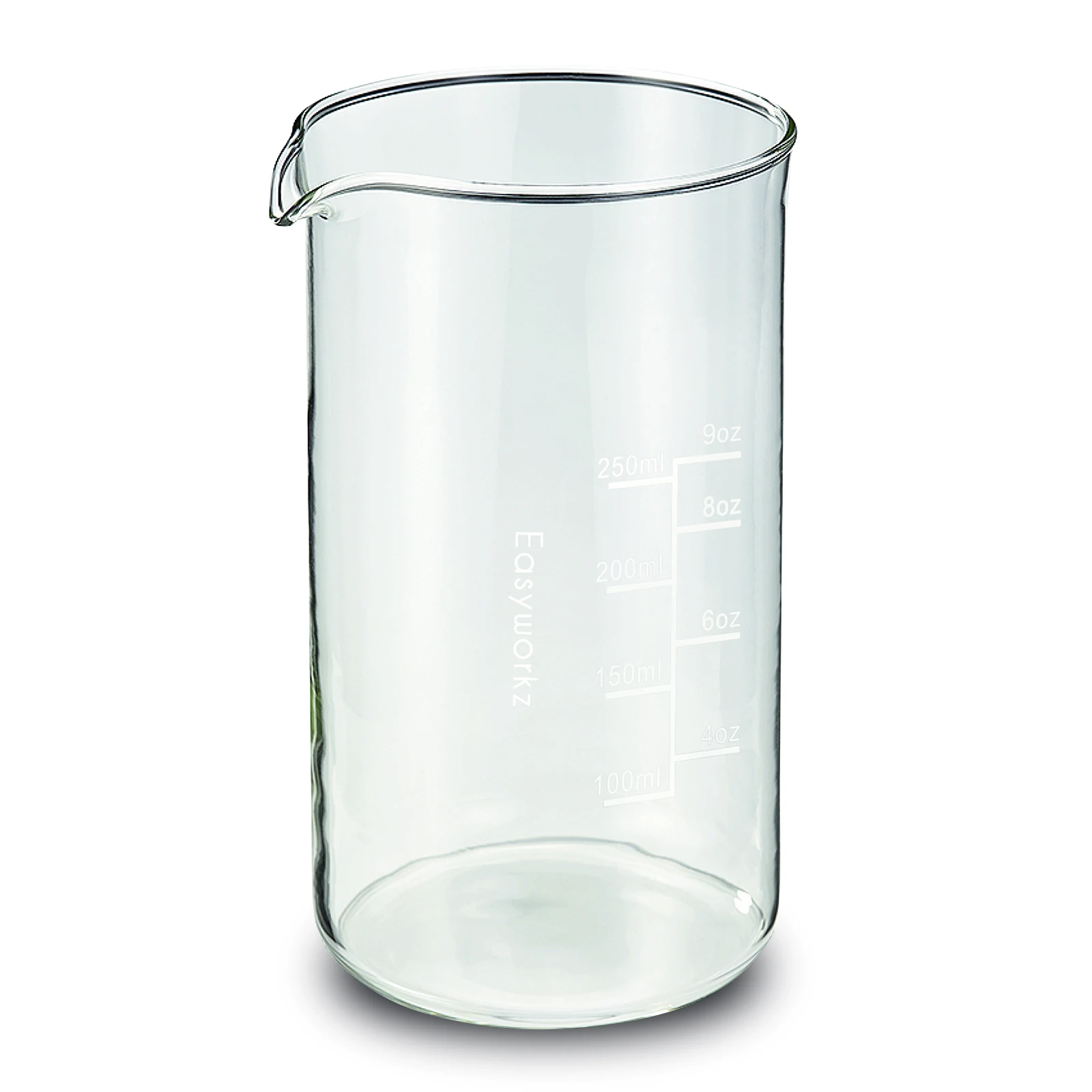 Easyworkz Borosilicate Glass Replacement Beaker for French Press Coffee Maker