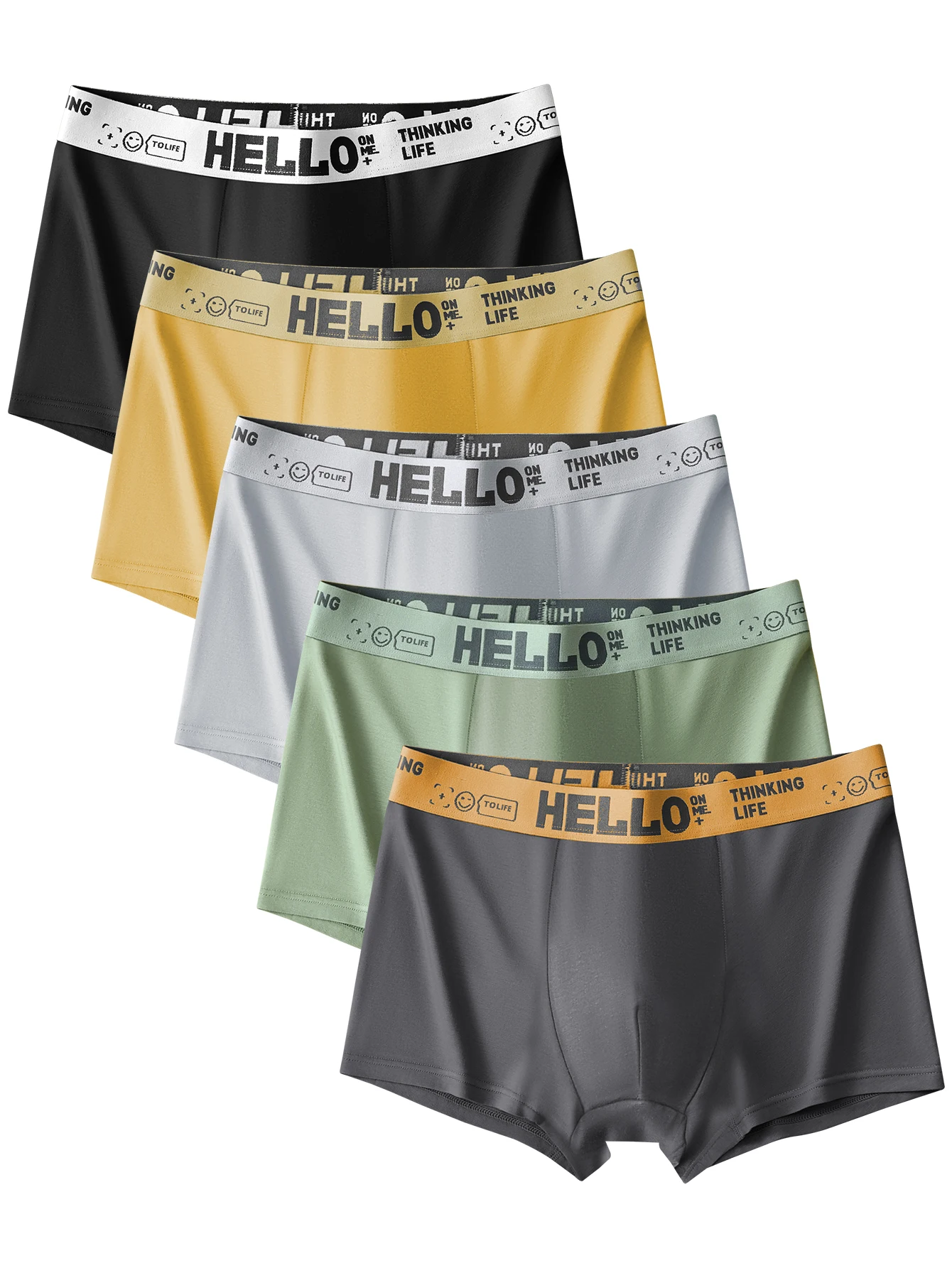

5 PCS Men's Boxer Briefs Healthy Comfortable Breathable Men's Underwear Casual Sports High Quality Trendy Men's Boxer Shorts