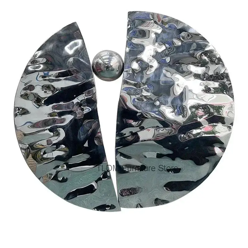 Pendant Background Stainless Room Steel Wall Decoration Hanging Living Decorations Water Ripple Hotel Decoration Home N