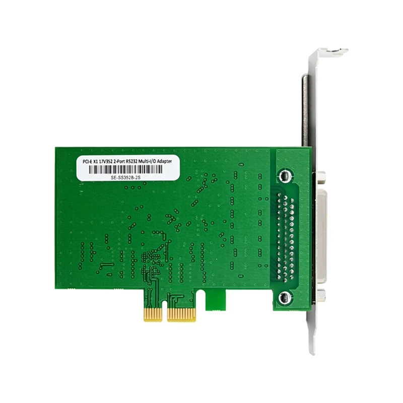 PCIE Serial RS232 Ports Adapter Card Pcie X1 I/O Controller Card Pcie 2.0 Gen1 Card PCI Express XR17V352 Chipset