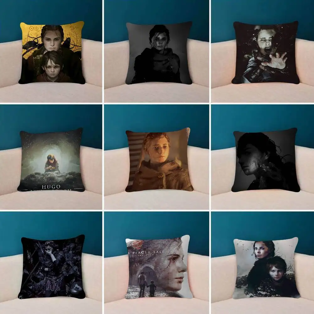 Adventure Game A-A P-Plague Tale Innocence Pillow Case Plush Fabric Soft Double Sided Print Sofa Cushion Cover Pillow Covers