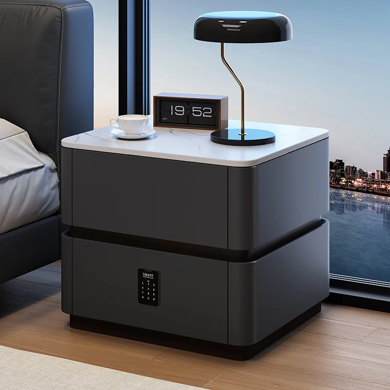 

Mobile Bedroom Nightstand Cabinets Living Room Drawers Luxury Storage Organizer Bedside Table Decor Mesa De Noche Home Furniture