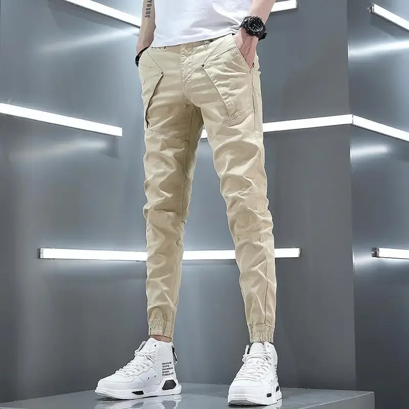 Male Trousers Casual Fashion Men's Cargo Pants Korean Style Designer Cheapest Aesthetic Y2k Vintage Baggy Street Emo Techwear