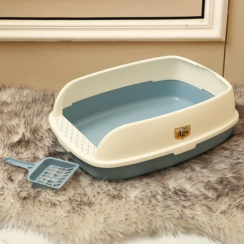 

Cat Litter Box Large Anti-sand Small Kitten Feces Box Cat Supplies Super Large Semi-enclosed Cat Toilet