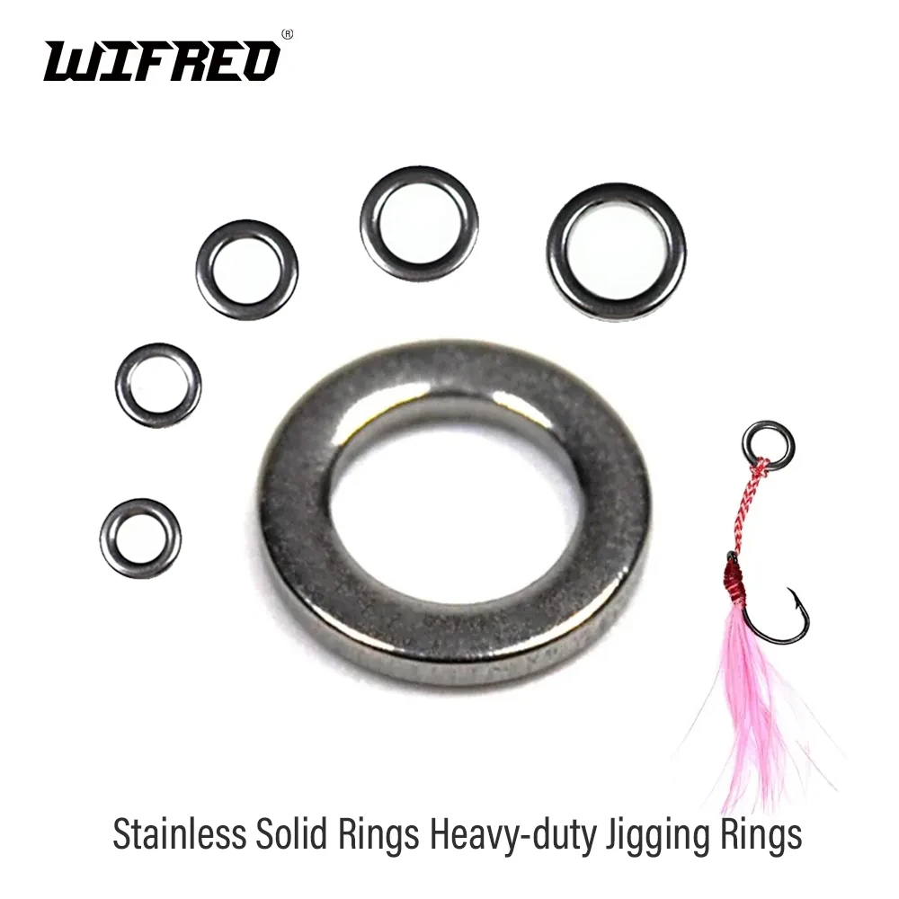 Wifreo 20pcs Fishing Solid Ring Heavy Duty Lures Jigging Ring Stainless Steel Snap Split Ring Pesca Lure Tackle Connector