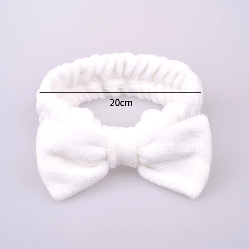 2023 Wash Face Hair Holder Hairbands Soft Warm Coral Fleece Bow Ears Headband for Women Girls Make Up Turban Hair Accessories