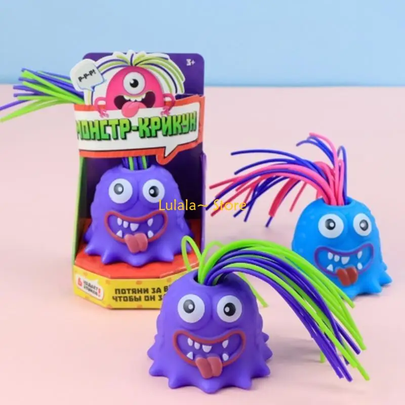 Y4QA Pull Hair Toy Sensory Hair Pulling Venting Mochi Pinch Stress Relief Figurine for Toddler Children Birthday Gift