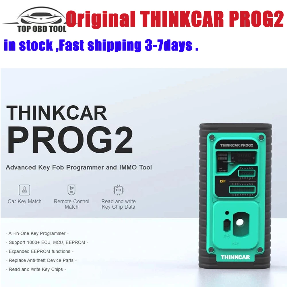 Original THINKCAR PROG2 PROG 2 Advanced Key Fob Programmer and IMMO Tool Car Key Match Remote Control Match Read Write Key Chip