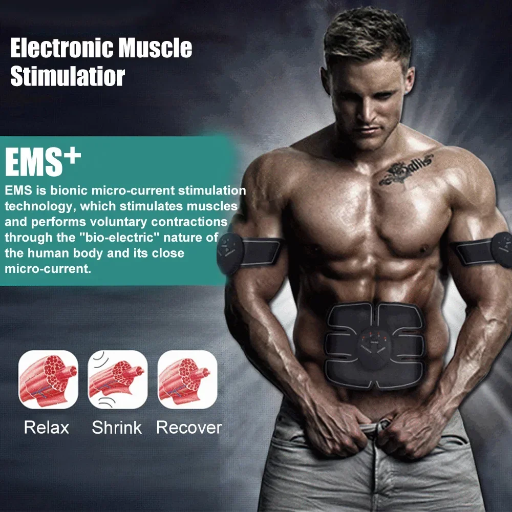 EMS-Éthicateur musculaire électrique sans fil, entraîneur de fesses, machine de sculpture abdominale, masseur amincissant pour le corps, fitness ABS