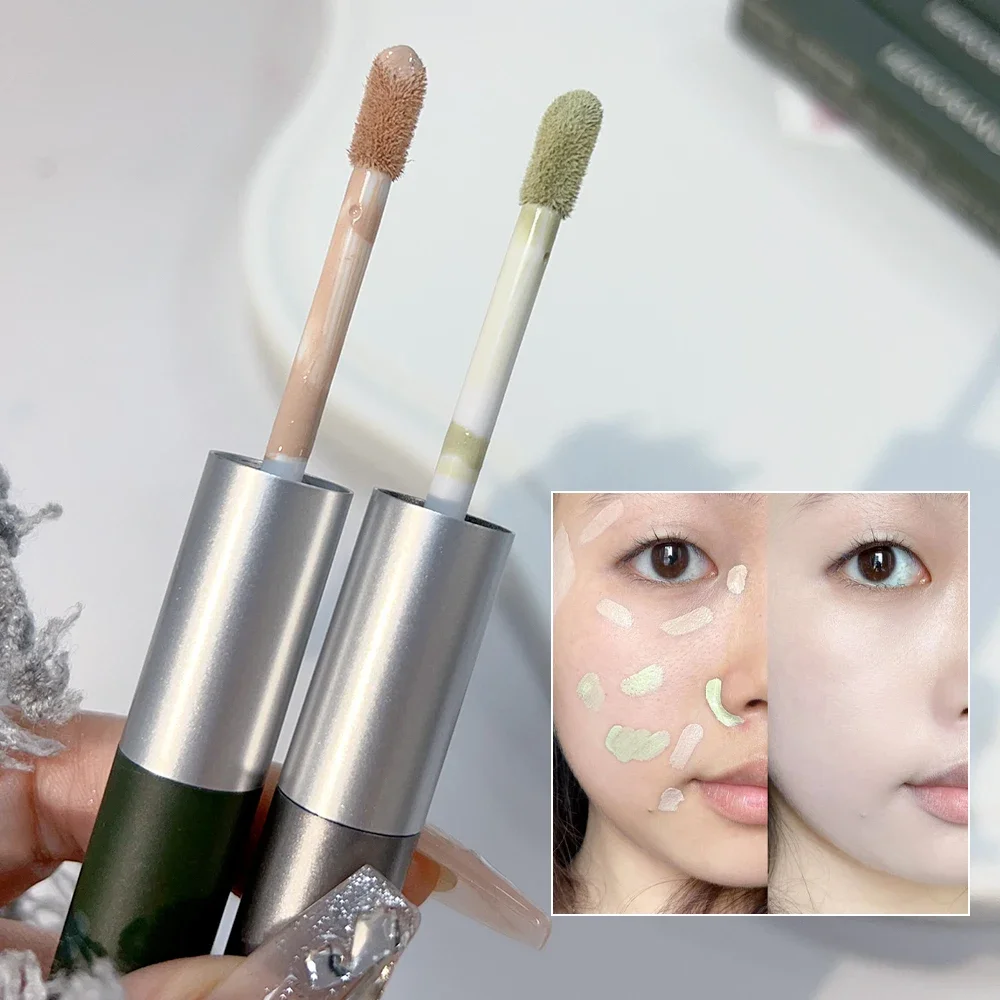 Face Brightening Liquid Concealer Cream Lasting Oil Control Invisible Full Coverage Pores Dark Circles Foundation Face Makeup