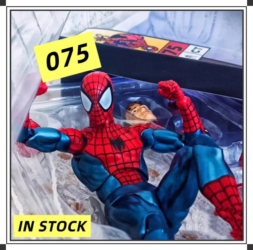 

В наличии Mafex 075 Фигурка Человека-паука 16 см Высокое качество Человек-паук Несколько аксессуаров Модель Кукла Коллекция игрушек Подарки