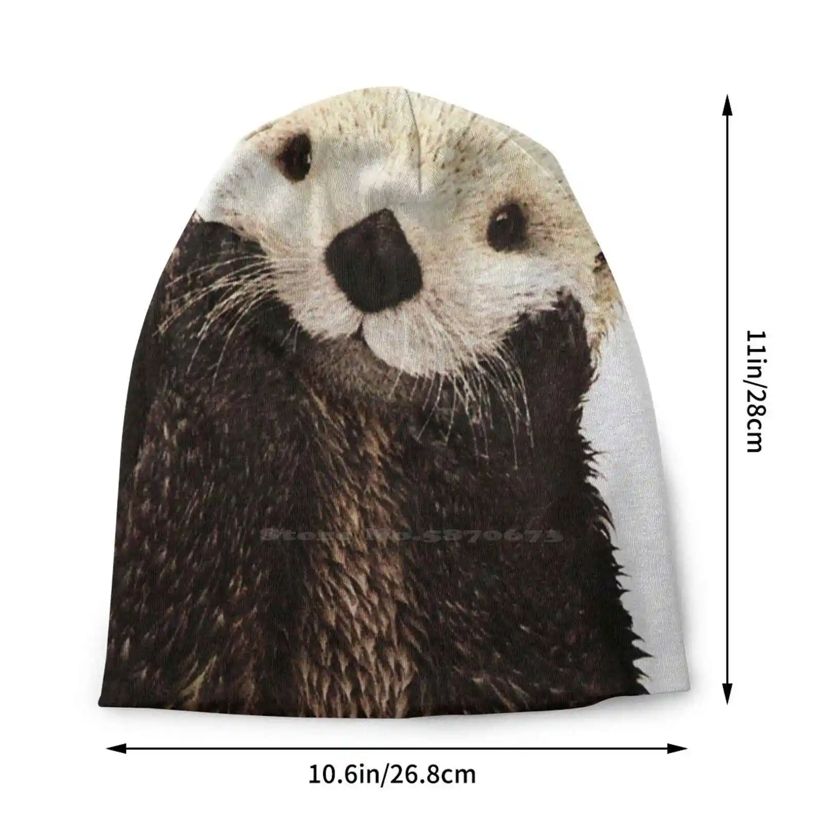 Otters Gonna Ott Knitted Hat Warm Beanie Outdoor Caps Funny Cute Adorable Otter Smile Home Décor Coffee Tablet Cases Phone