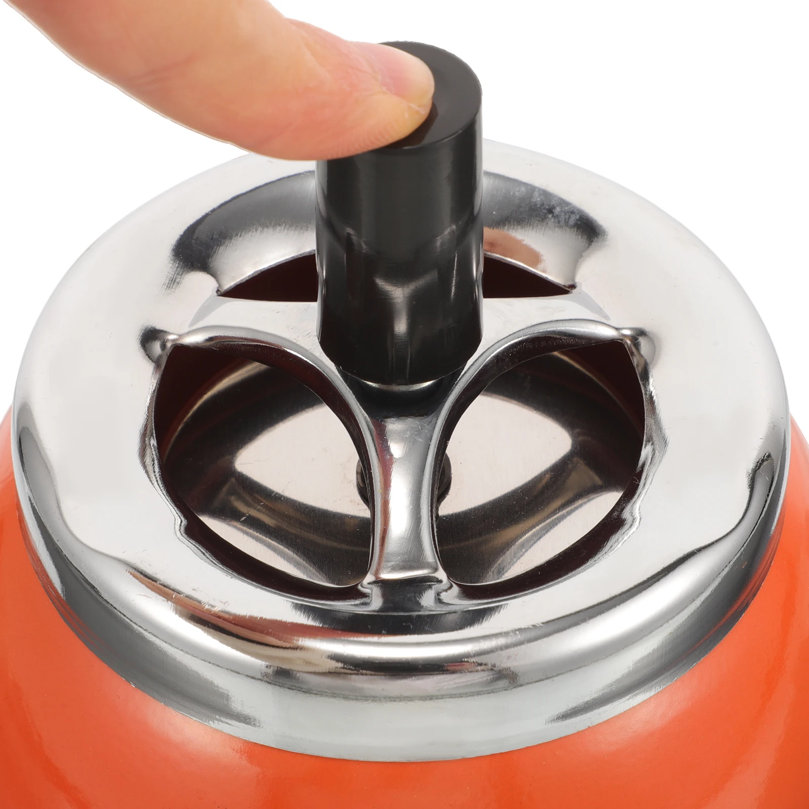 

Billiard Ashtray Retro Iron Outdoor Automatic Extinguishing Smoke Holder Fireproof Cigarette Catcher Lightweight Portable Home