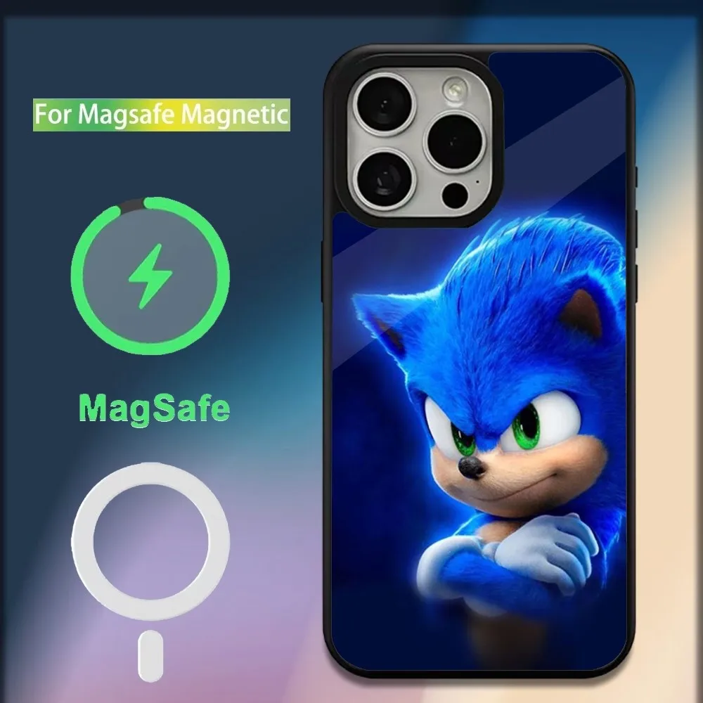 The HedgehogS S-SonicS   Phone Case For iPhone 16,15,14,13,12,11,Plus,Pro,Max,Mini Magsafe Magnetic Wireless Charging