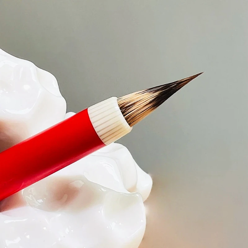 Chinese Calligraphy Writing Brush  Rabbit Hair Garlic Bulb Wang xizhi Small Regular Script Copying Scriptures Huzhou Brush