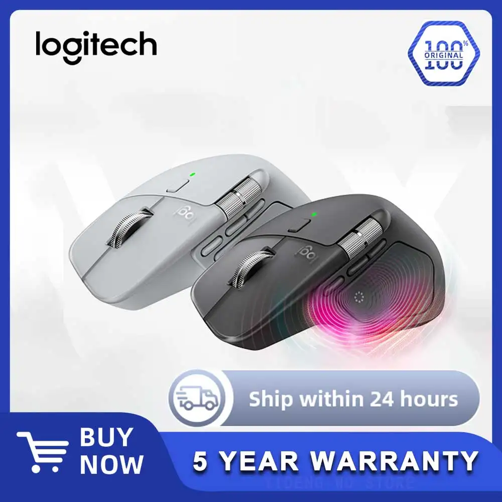 Logitech MX Master 4, Ergonomic Wireless Mouse with Advanced Performance Haptic Feedback, Ultra-Fast Scrolling, USB-C Charging