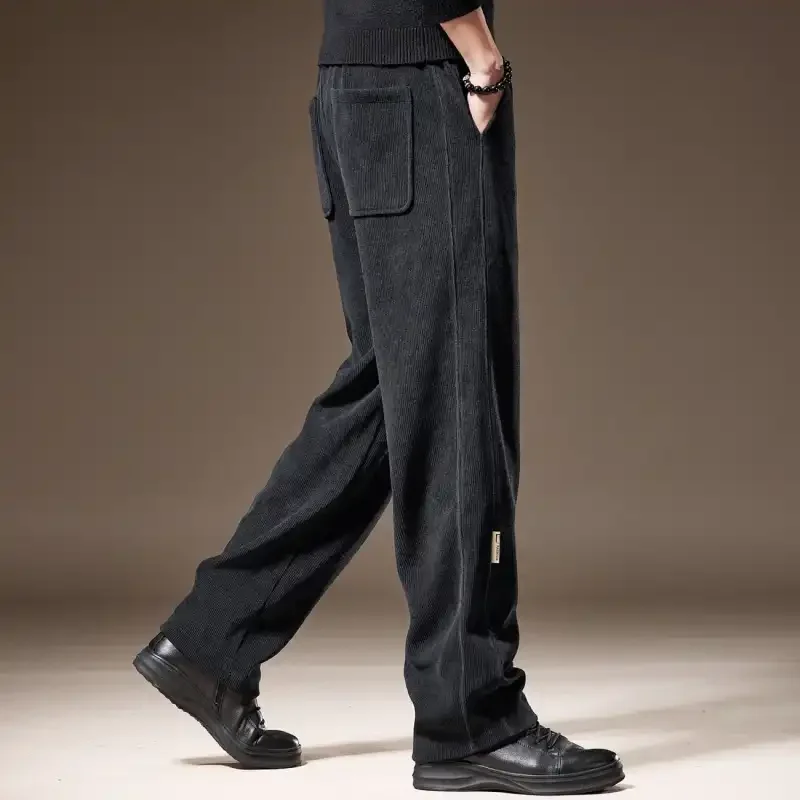 

Мужские спортивные штаны, осенне-зимние утолщенные бархатные теплые повседневные брюки, прямые свободные брюки для мужчин среднего возраста, пожилых людей