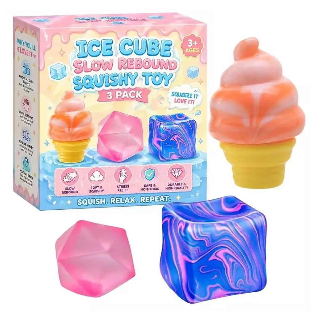 Slow Rising Squishy Toy Soft Stretchy Random Color Squeezable Balls TPR Maltose-Filled Maltose-Filled Sensory Fidget Toy Adults