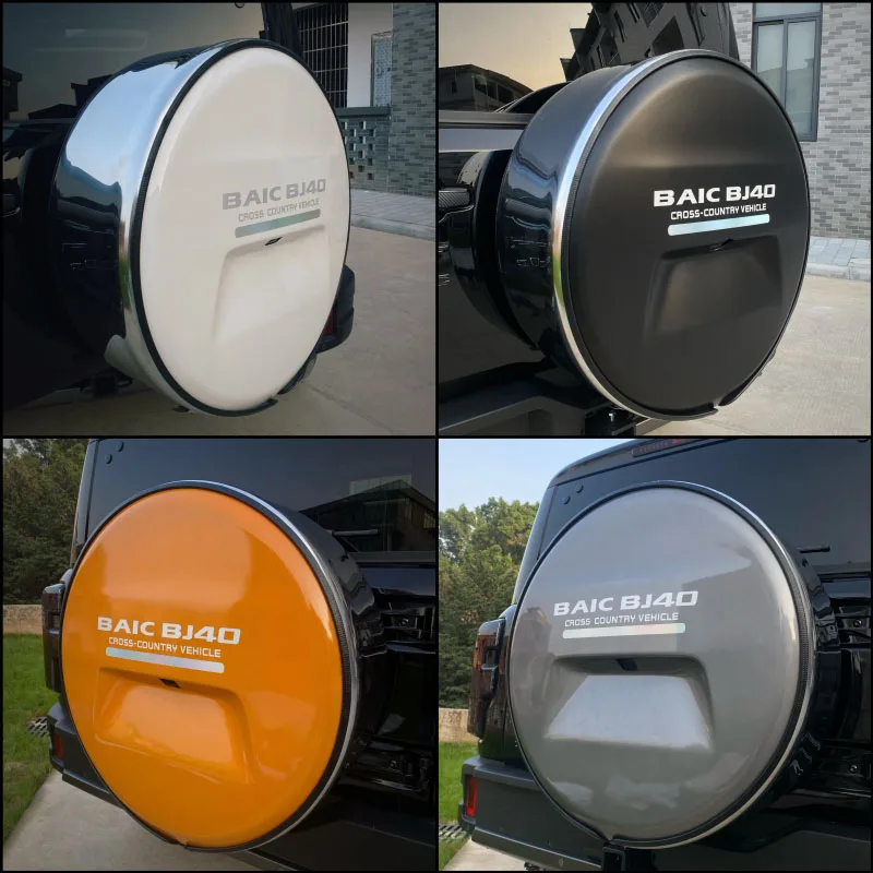 ForBaic2024 BJ40 spare tire cover modification special stainless steel car wheel hub cover tire cover urban hunter version