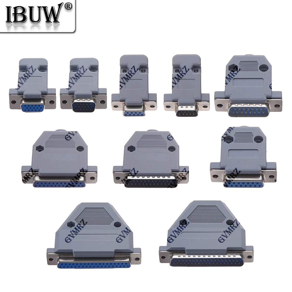 2Set RS232 DP9 DB9 DB15 Serial COM Plug Connectors Hole/Pin Male Female Port Socket D Sub DB25 Adapter Connector Core DB37 RS232