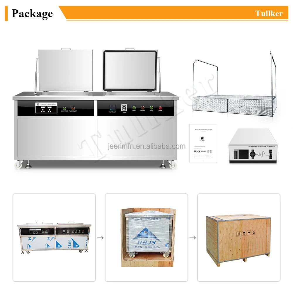 Lavatrice ad ultrasuoni in acciaio inossidabile per vetro da 61 litri, filtrazione a 2 serbatoi, asciugatura, risciacquo