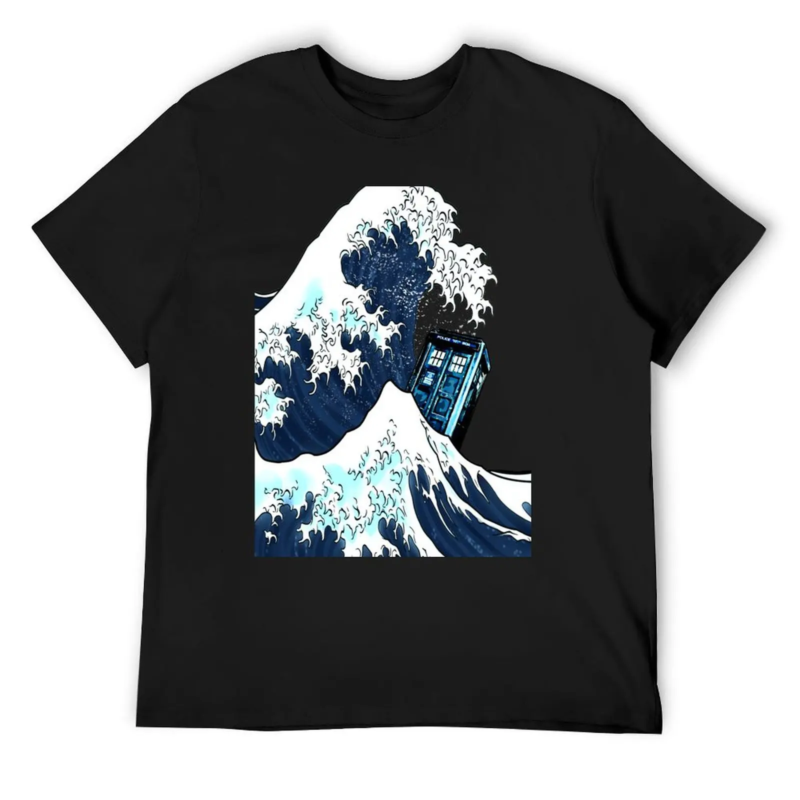 Phone booth vs The Great wave T-Shirt Aesthetic clothing Blouse tops t shirt men 100℅ cotton