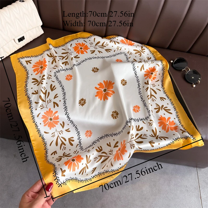1Pc nieuwe bedrukte mode zijden sjaal vierkante sjaal high-end sjaal nek kleine vierkante sjaal hoofddoek damessjaal