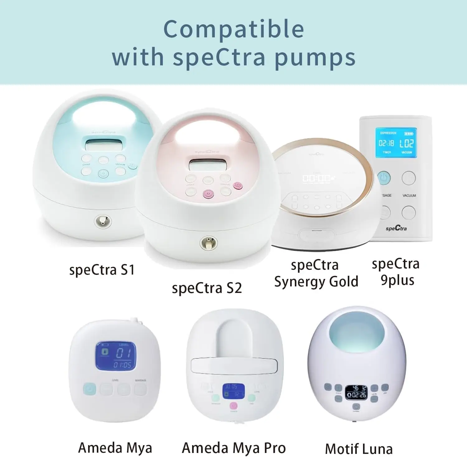 Brida y válvula de pico de pato Compatible con Spectra S1 S2 9 Plus Breastpump reemplazo a Spectra, piezas de bomba, accesorios