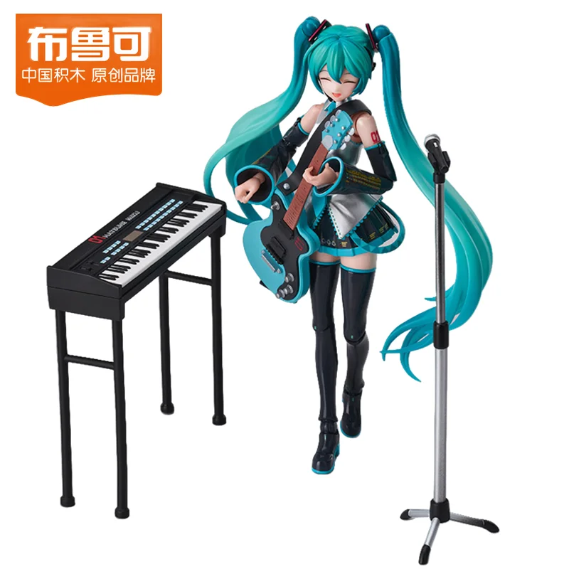 Blokees Hatsune Miku بنة الكرتون أنيمي الجمعية تمثال لعبة بولي كلوريد الفينيل الاطفال اللعب دمية جمع أرقام هدية
