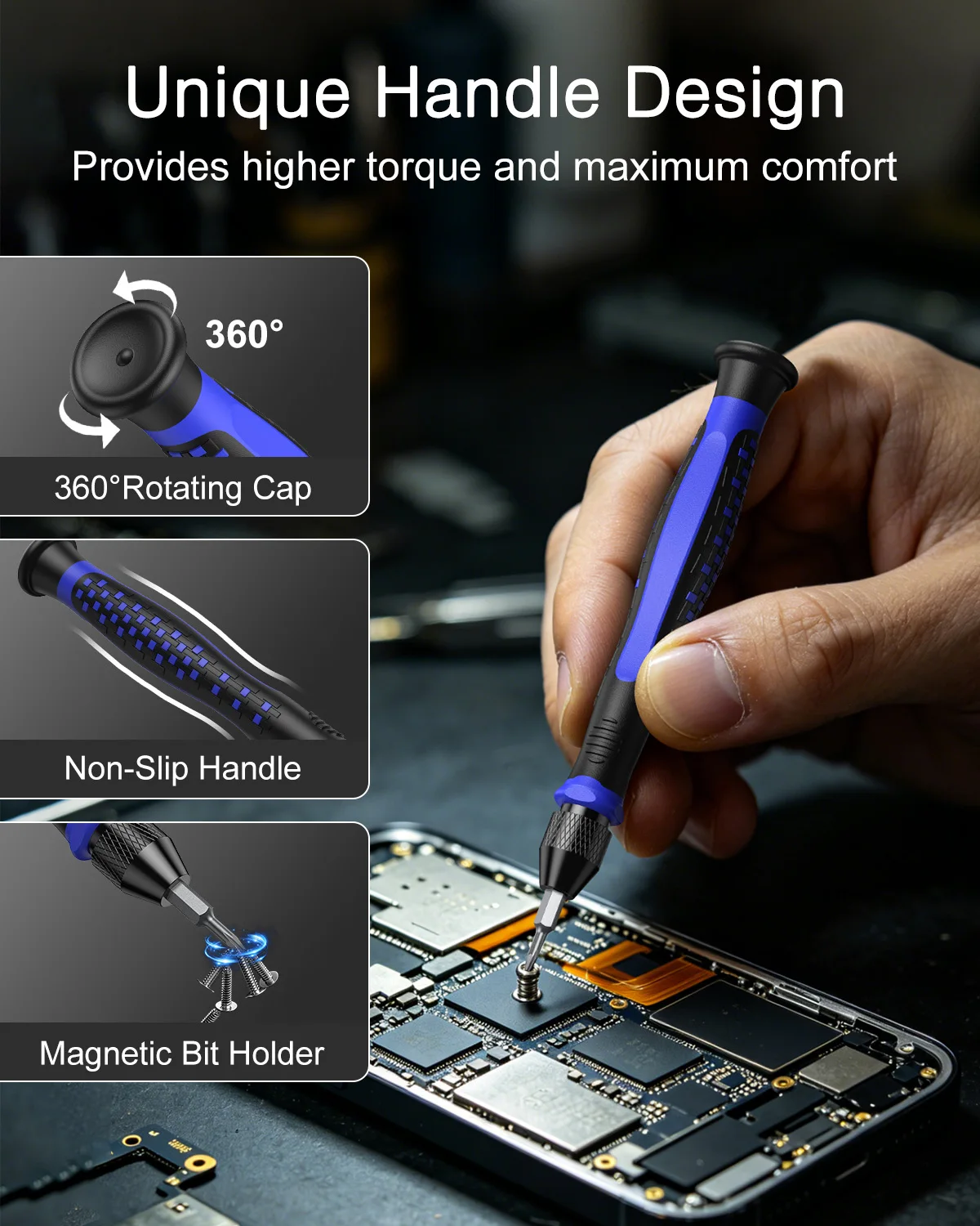 Precision Screwdriver Set 24 IN 1 Screwdriver Kit MIni Repair Tool Kit for Macbook, Computer, PC, Eyeglasses, Ring Doorbell
