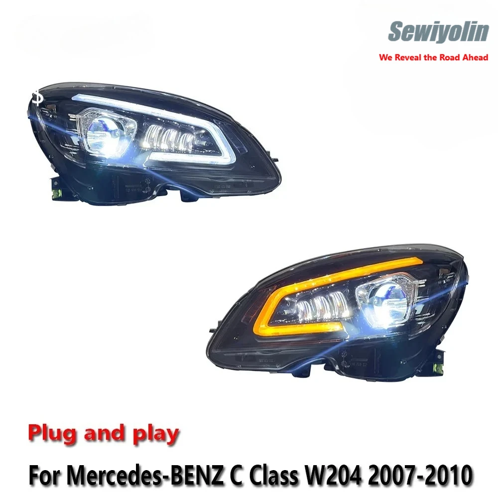 

Car LED Headlight Parts For Benz C-Class W204 2007-2010 Fog DRL Brake Turn Signal Lamp Plug And Play
