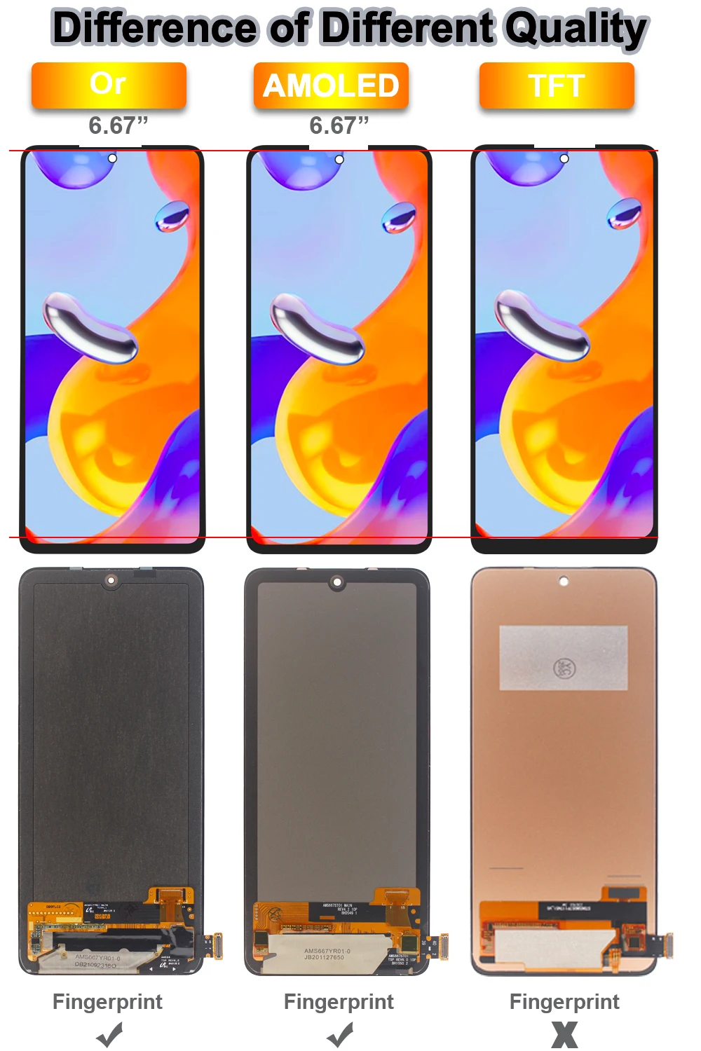 AMOLED LCD for Xiaomi Redmi Note 11 Pro 2201116TG LCD Display Touch Screen Assembly Replacement for Redmi Note 11 Pro 4G LCD