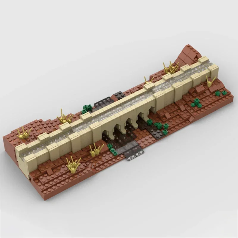 Modelo médio Moc Building Bricks, Montagem de Blocos Modulares, Brinquedos de Natal, Conjuntos DIY, Montagem Presente, Pendurado Jardim Ferry Tecnologia