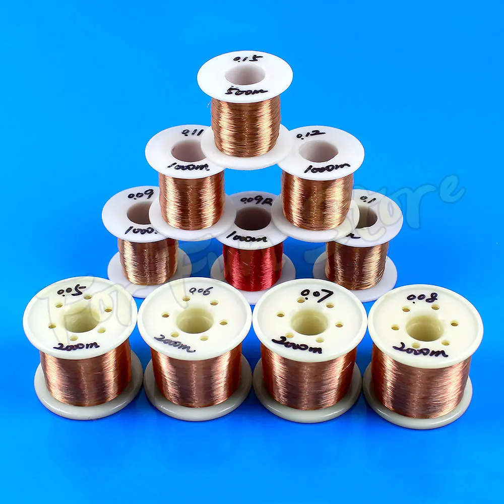 For Fun 0.05mm-0.08mm x 2000m Polyurethane Enameled Copper Wire QA-1-155 0.09 To 0.12mm x 1000m Winding Wire Connection Wire