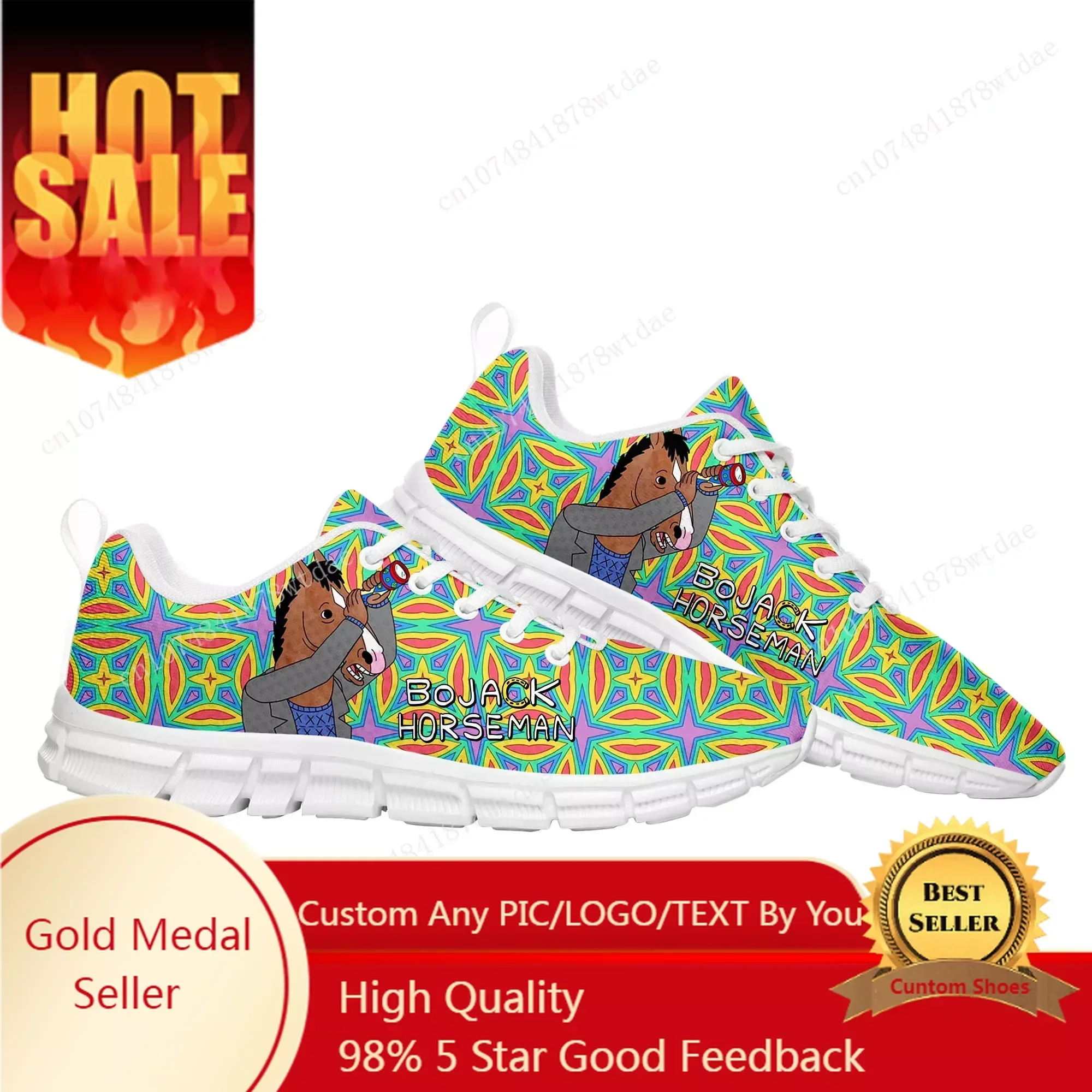 

Horse Man Sports Shoes Mens Womens Teenager Comfortable Sneakers BoJack High Quality Manga Comics Sneaker Custom Shoe