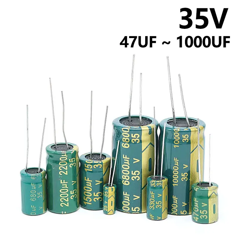 10-20PCS 35V DIP Aluminum Electrolytic Capacitor 47uf 100uf 150uf 220uf 330uf 470uf 560uf 680uf 1000uf icpart