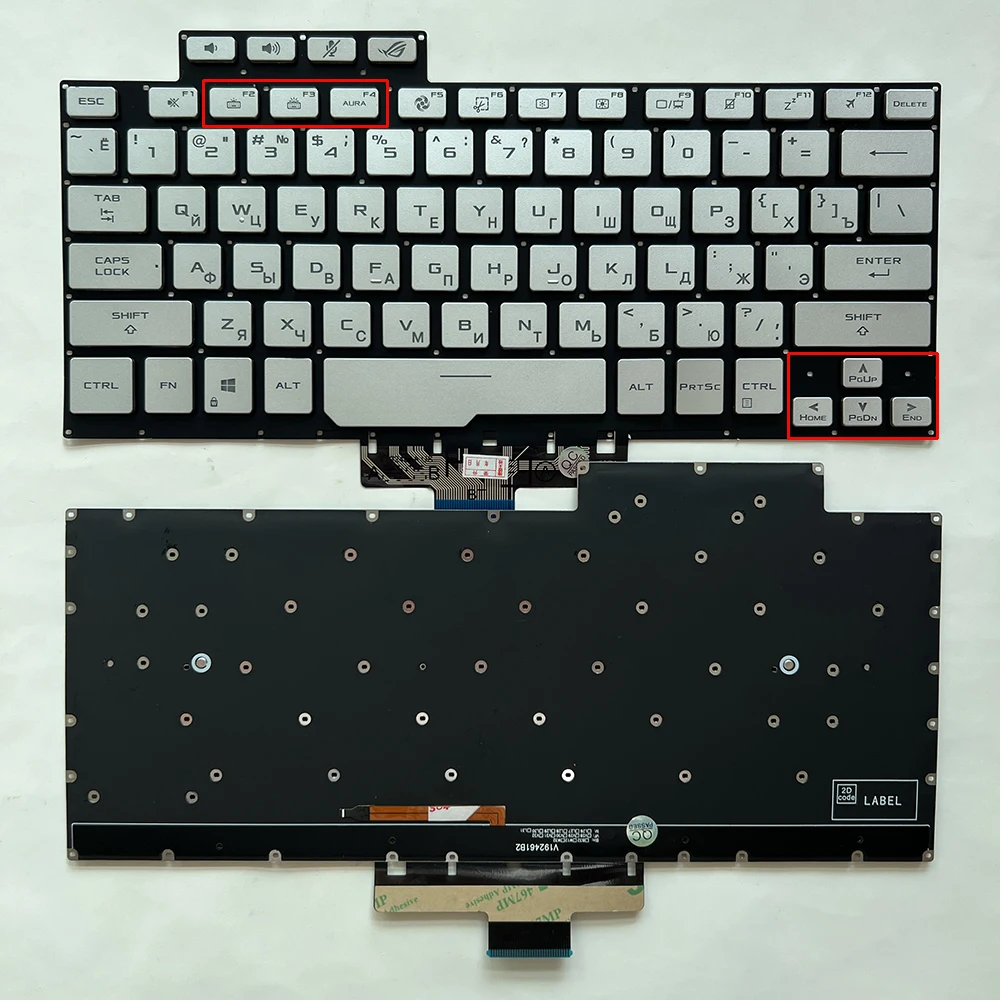 Imagem -06 - Teclado Retroiluminado Russo dos Eua Asus Rog Zephyrus G14 Ga401i Ga401iv Ga401u 2023 Ga401m Ga401q Ga401qm 2023 V192426js1 ru