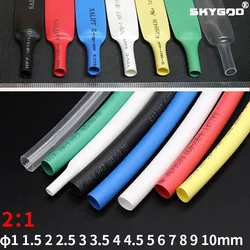 1 Meter 12 Colors 2:1 Heat Shrink Tube Diameter 1 ~ 50mm Polyolefin Insulated Tubing Sleeving Wrap Cable Repair Protect Sleeve