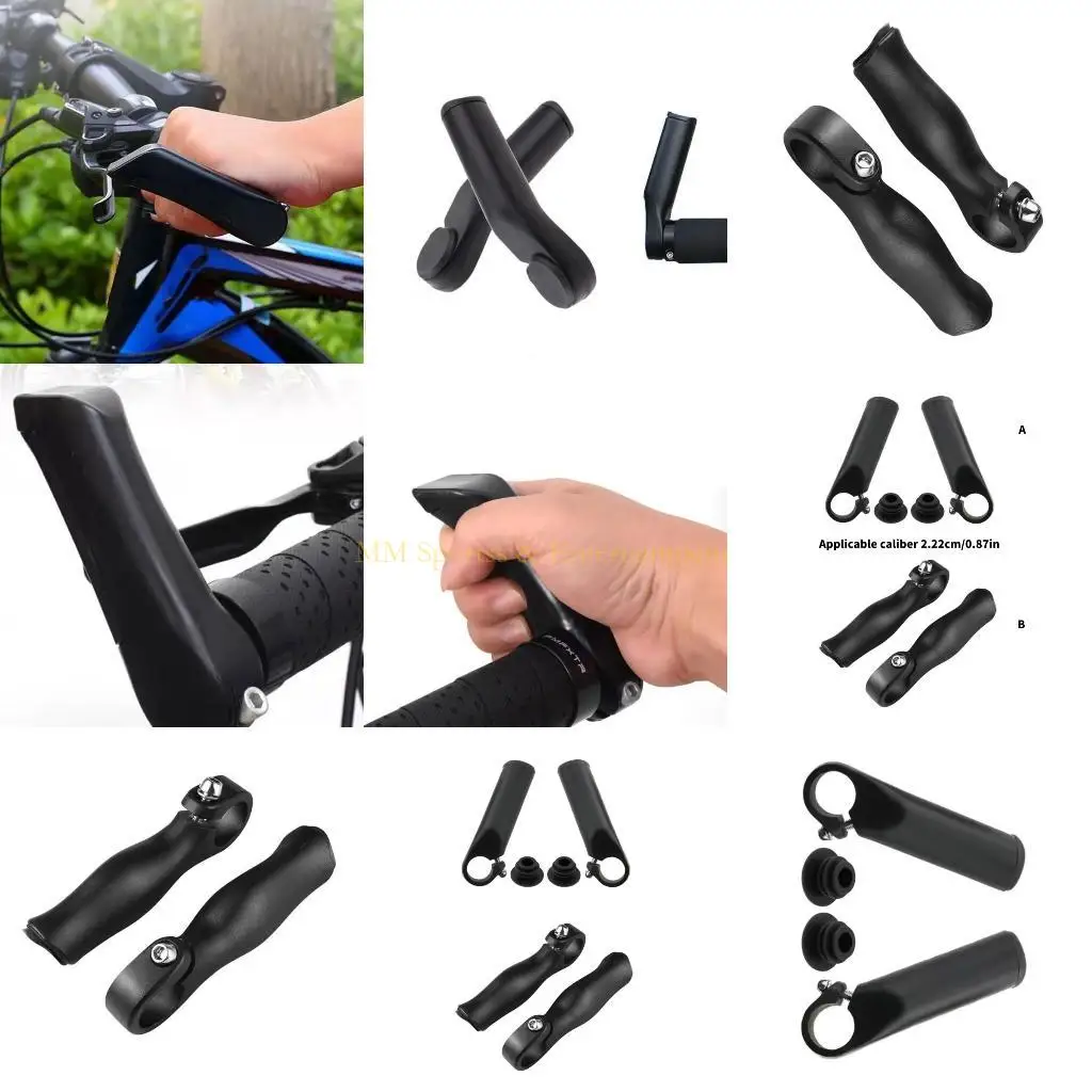 31BE Light Weight Aluminum Alloys Bike Handlebar End Nonslip Bicycles Vice Handle Small Auxiliary Handlebar Cycling Part