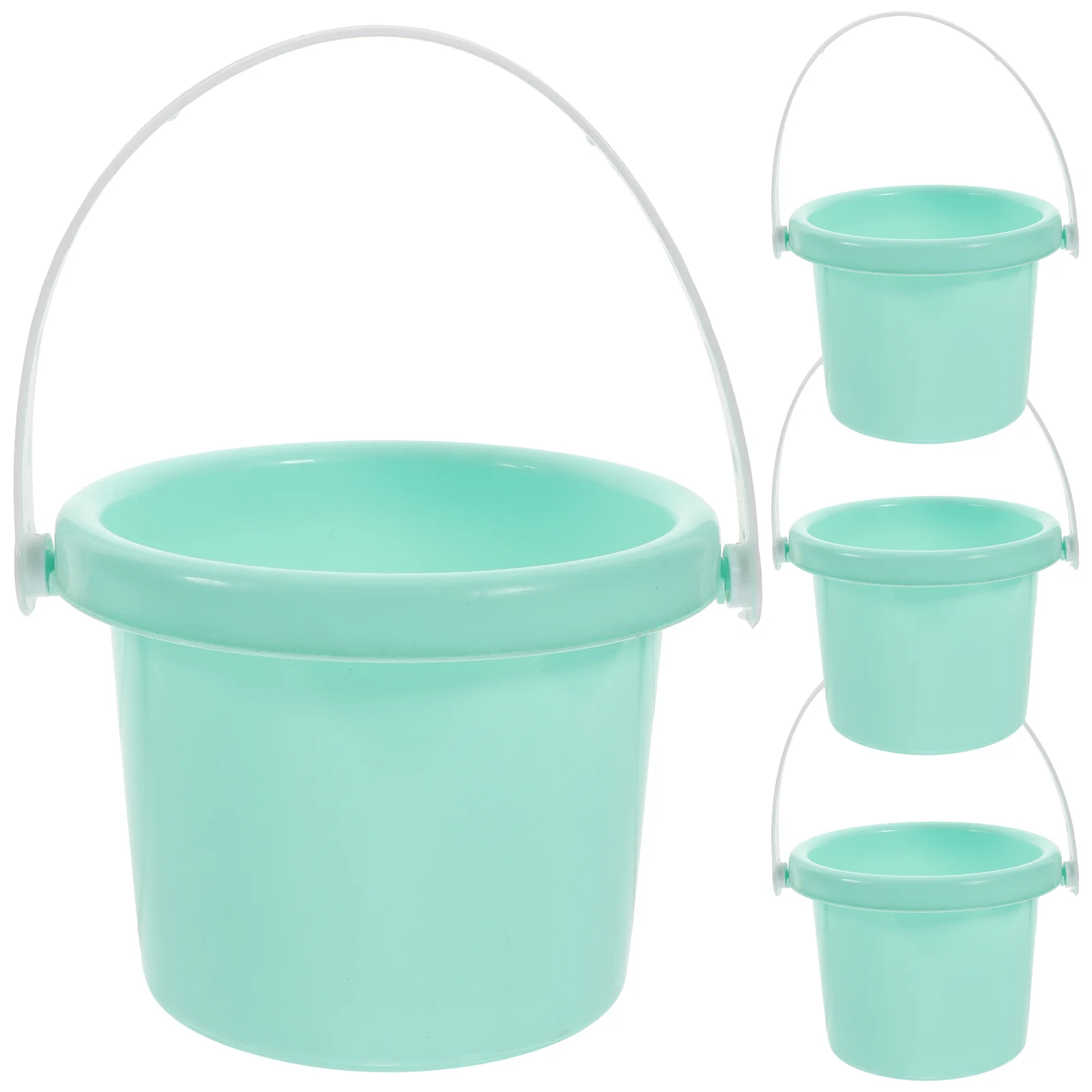 

4 Pcs Plastic Barrel Small Sand Buckets Rayan Toys for Kids Sandbox Beach Pail Child Magnetic