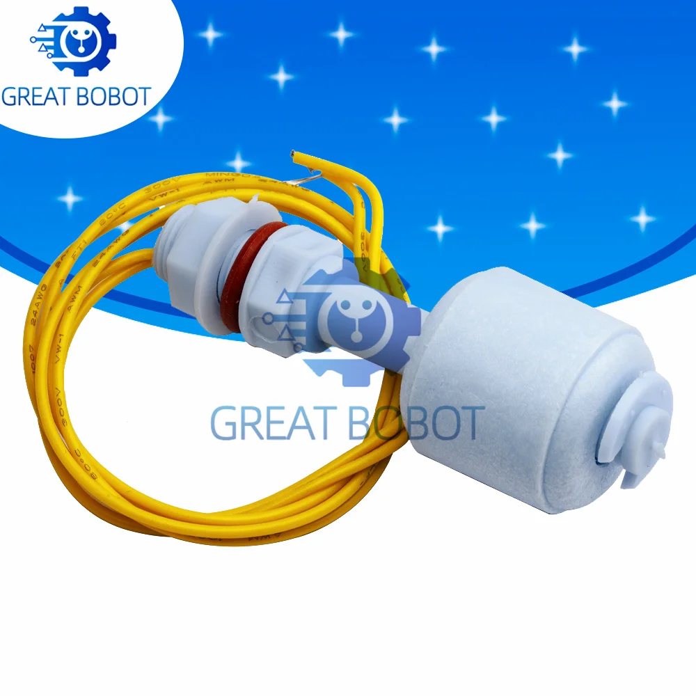 BS 1szt 52mm PP Czujnik poziomu wody w płynie Poziomy przełącznik pływakowy w dół